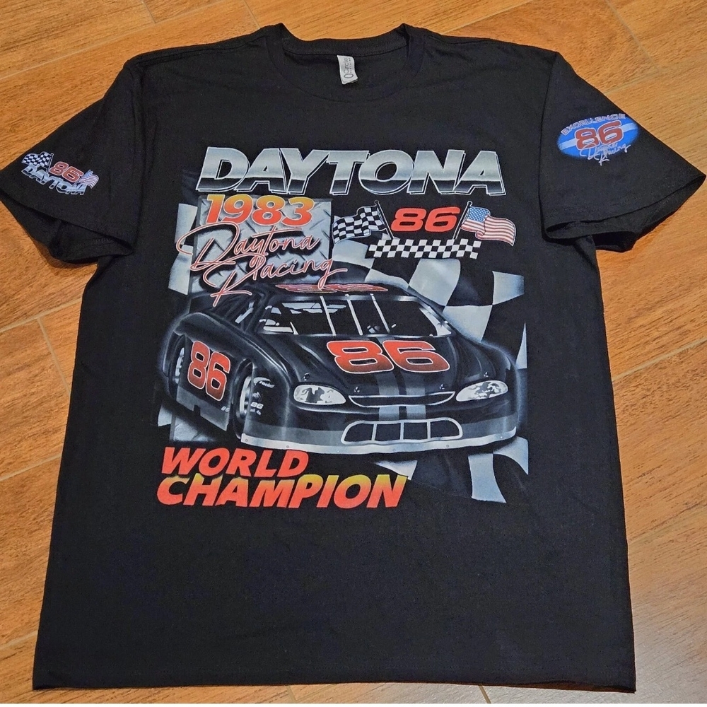 NWOT Daytona Racing 1983 T-Shirt Mens Large (Fits Like A Med) Daytona Racing